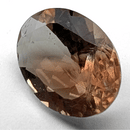 Oregon sunstone faceted oval gemstone, 3.06ct, rotating view