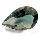 Oregon Sunstone faceted pear cut gemstone, 0.59ct, from Plush, Oregon, on a white background, view 8 of 8