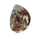 Oregon Sunstone faceted pear fantasy cut gemstone, 3.76ct, from Plush, Oregon, on a white background, view 6 of 11
