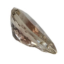Oregon Sunstone faceted pear fantasy cut gemstone, 3.76ct, from Plush, Oregon, on a white background, view 8 of 11
