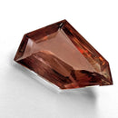 Oregon Sunstone faceted freeform step cut gemstone, 6.70ct, from Plush, Oregon, on a white background, view 3 of 10