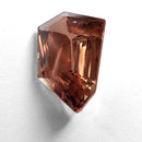 Oregon Sunstone faceted freeform step cut gemstone, 6.70ct, from Plush, Oregon, on a white background, view 4 of 10