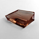 Oregon Sunstone faceted freeform step cut gemstone, 6.70ct, from Plush, Oregon, on a white background, view 7 of 10