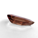 Oregon Sunstone faceted freeform step cut gemstone, 6.70ct, from Plush, Oregon, on a white background, view 10 of 10