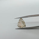 Oregon Sunstone faceted trillion fantasy cut gemstone, 2.50ct, from Plush, Oregon, held in tweezers, view 2 of 10
