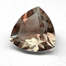 Oregon sunstone faceted trillion gemstone, 1.30ct, rotating view