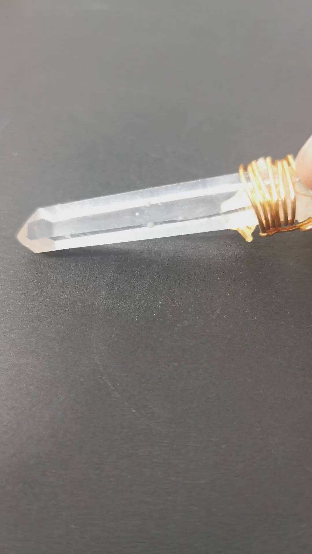 Blade of Light Quartz pendant with Raw Columbian Quartz.