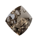 Smoky Quartz faceted cushion fantasy cut gemstone, 11.00ct, view 10 of 12