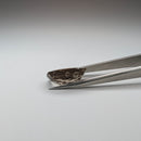 Smoky Quartz faceted cushion fantasy cut gemstone, 11.00ct, held in tweezers, view 12 of 12