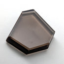 Smoky Quartz faceted freeform flatback step cut gemstone, 4.87ct, view 7 of 7