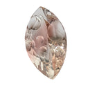Sunstone faceted marquise fantasy cut gemstone, 2.43ct, on a white background, view 1 of 12