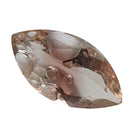 Sunstone faceted marquise fantasy cut gemstone, 2.43ct, on a white background, view 9 of 12