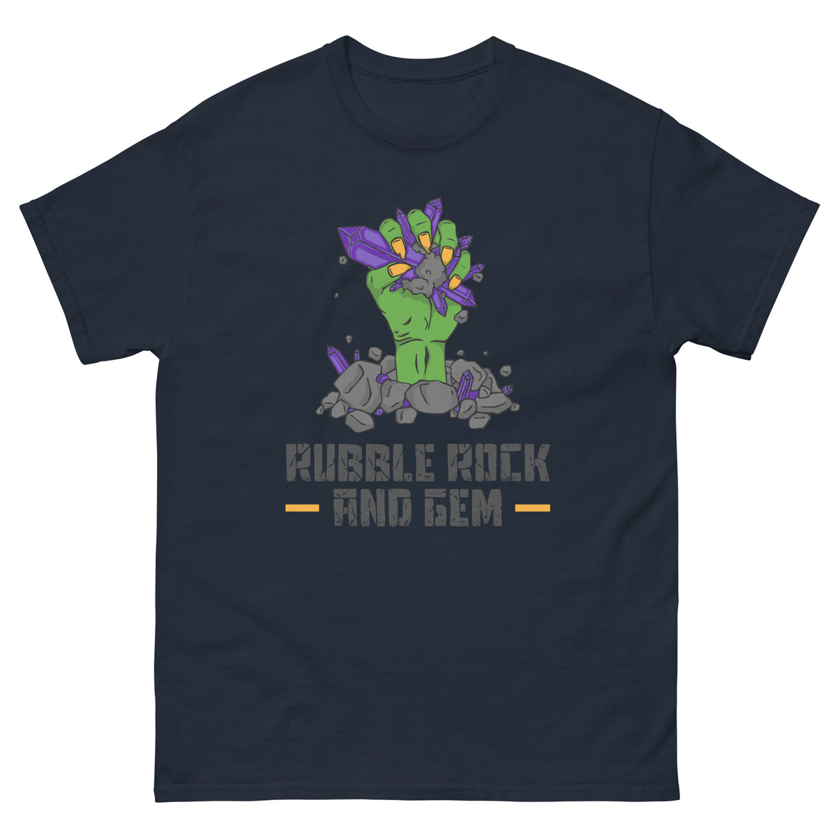Rubble Rock and Gem classic logo tee – second front flat lay