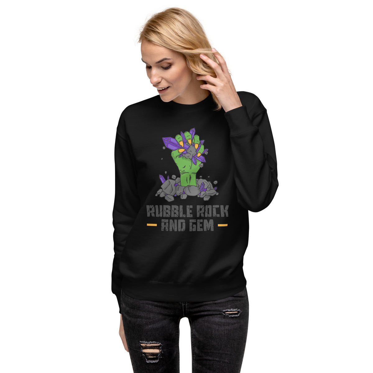 Unisex premium sweatshirt with the classic logo.