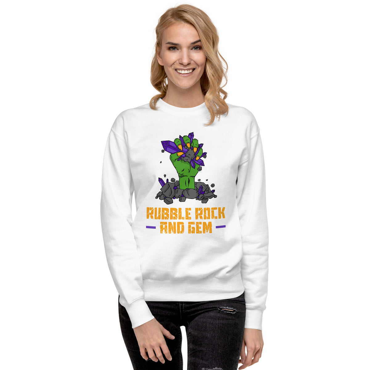 Unisex premium sweatshirt with the classic logo.