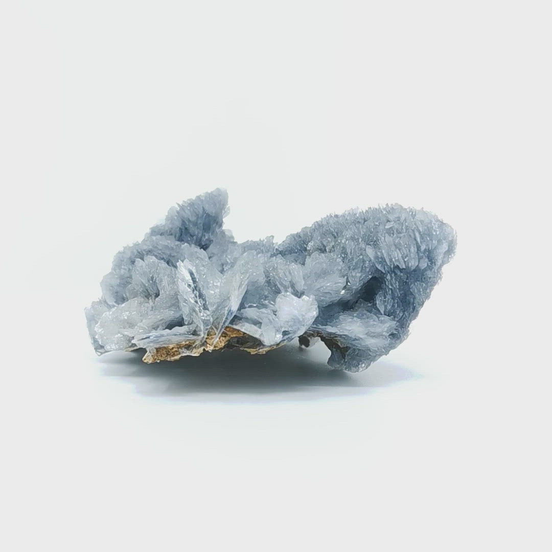 Blue Barite mineral specimen, barium sulfate, from Cavnic, Romania.