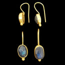 10kt 镀金拉长石 - 耳环