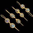 10kt 镀金拉长石 - 耳环