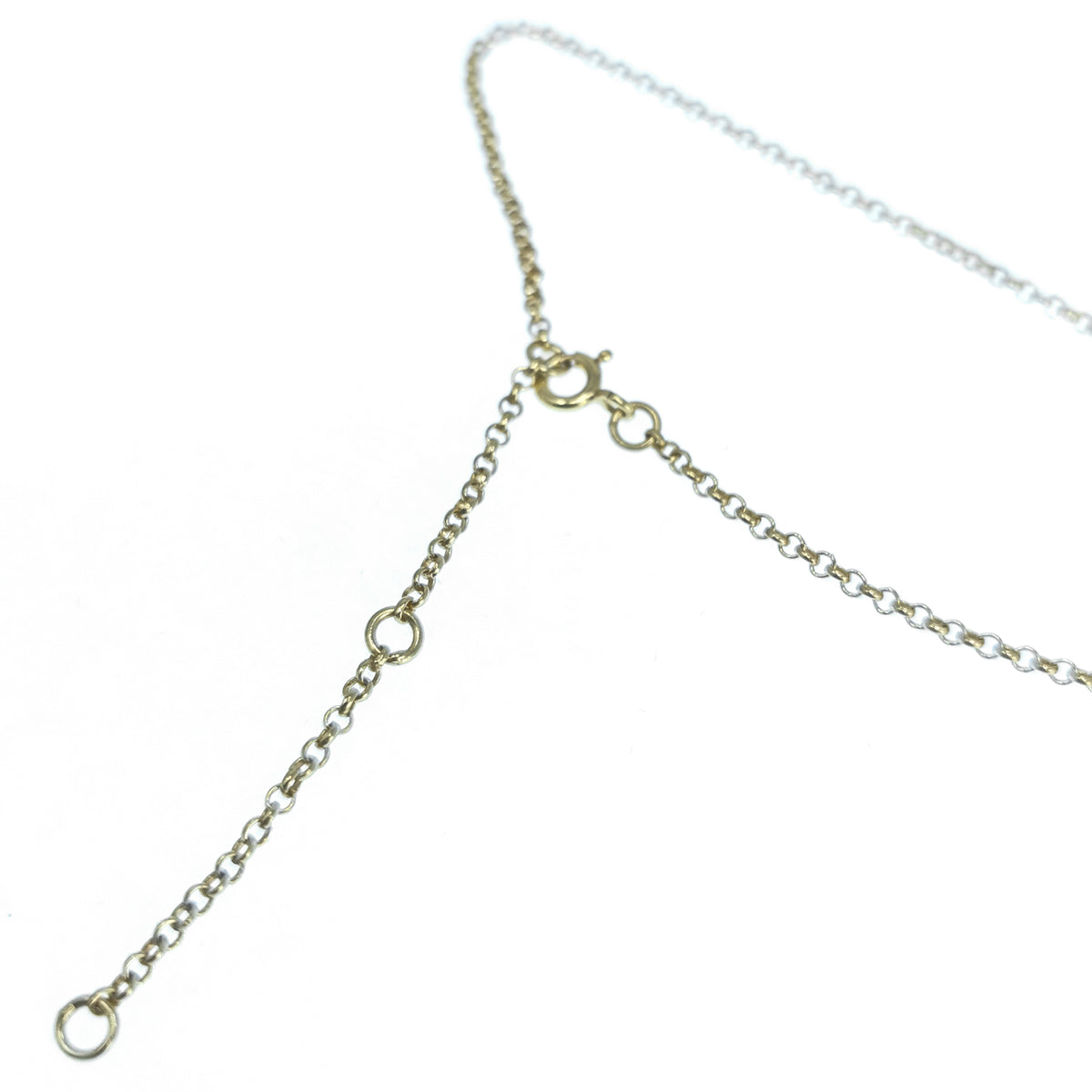 10kt gold plated nugget pendant: adjustable chain clasp