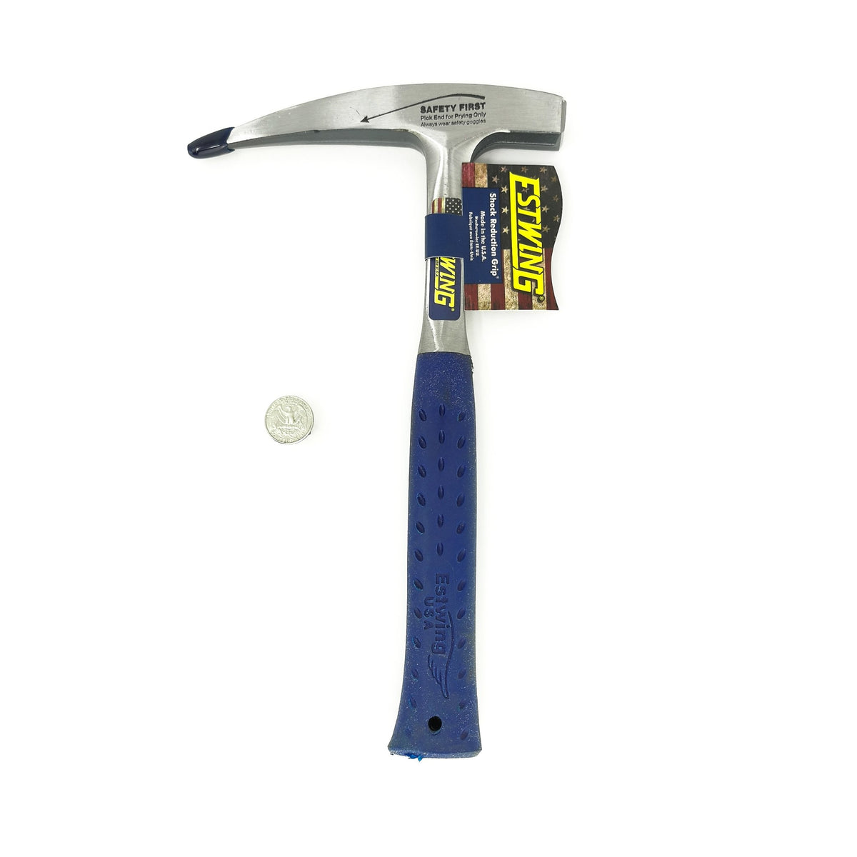 14oz Estwing Rockhounding Hammer, made of drop forged solid American steel.