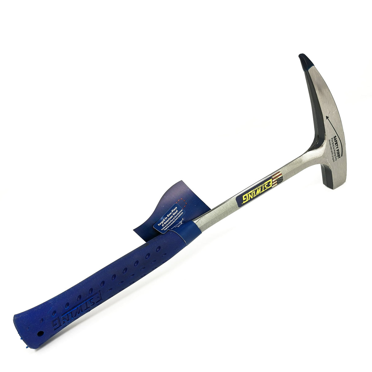 23oz Estwing Rockhounding Hammer long handle, made of drop forged solid American steel.