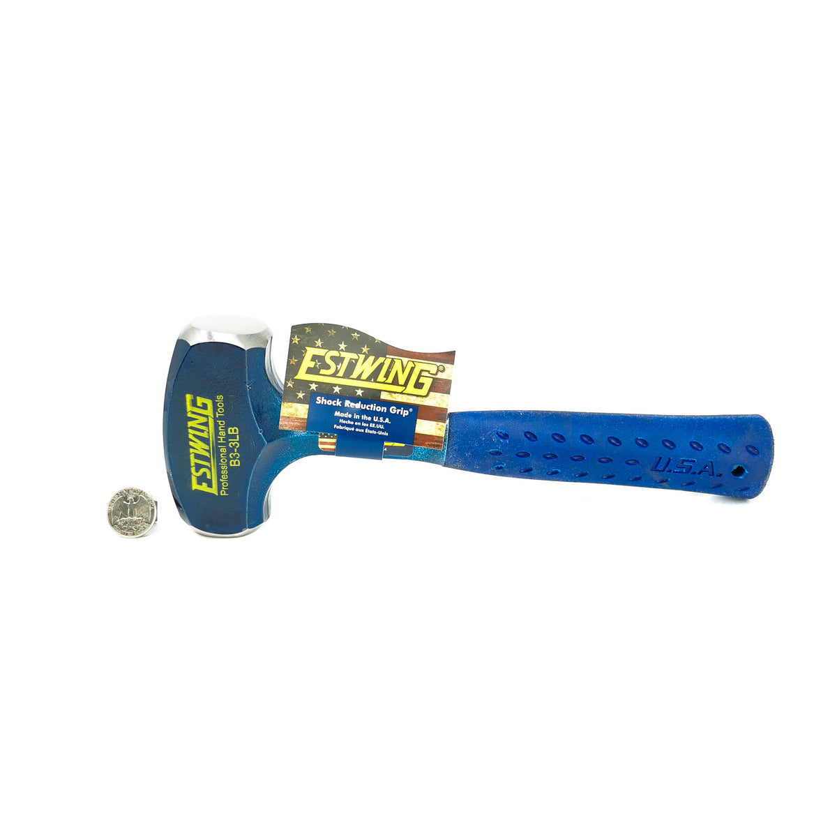 3lb Estwing Sledge Rockhounding Hammer, made of drop forged solid American steel.
