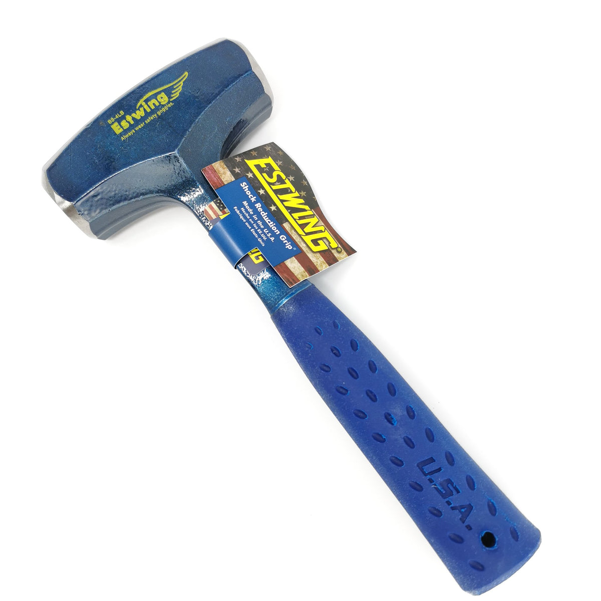 4lb Estwing Sledge rockhounding hammer, made of drop forged solid American steel.