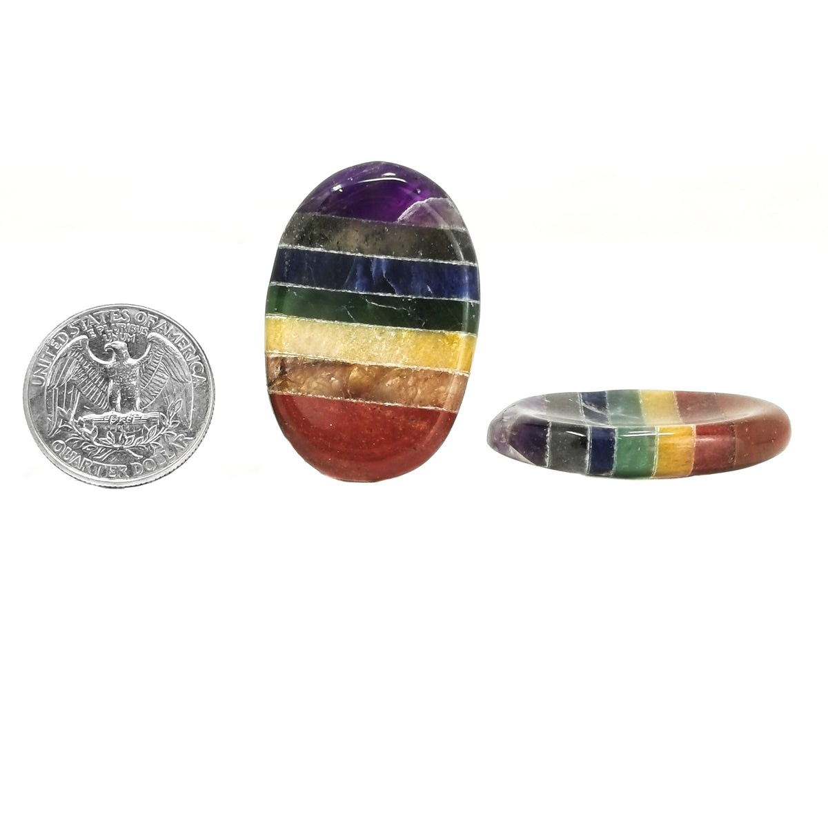 7 Chakra worry stone from India.