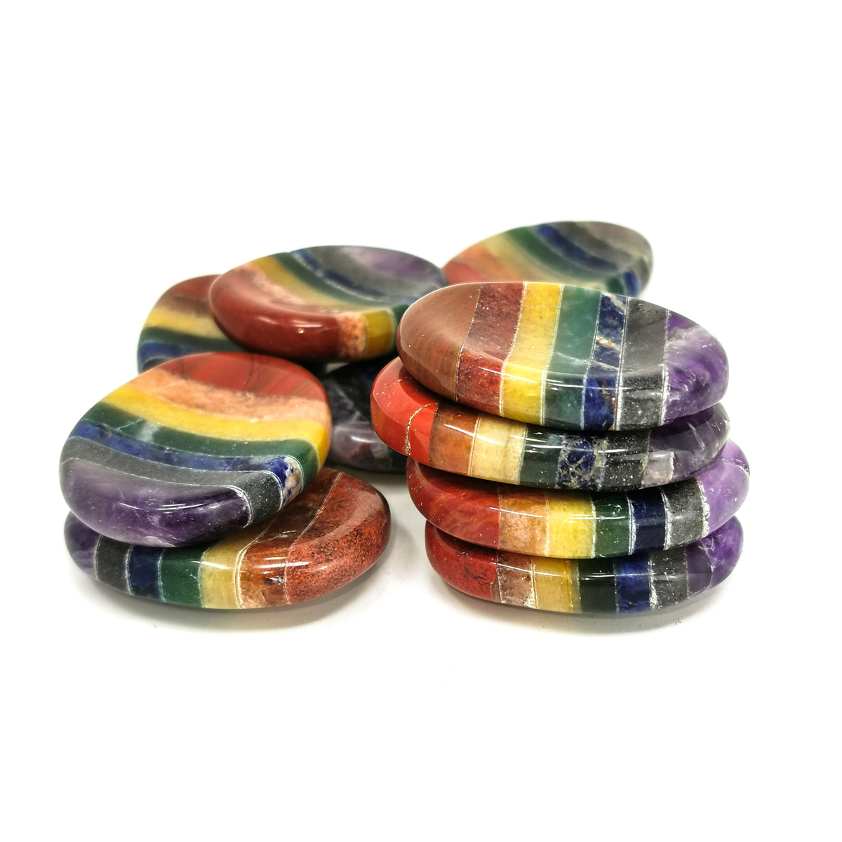 7 Chakra worry stone from India.