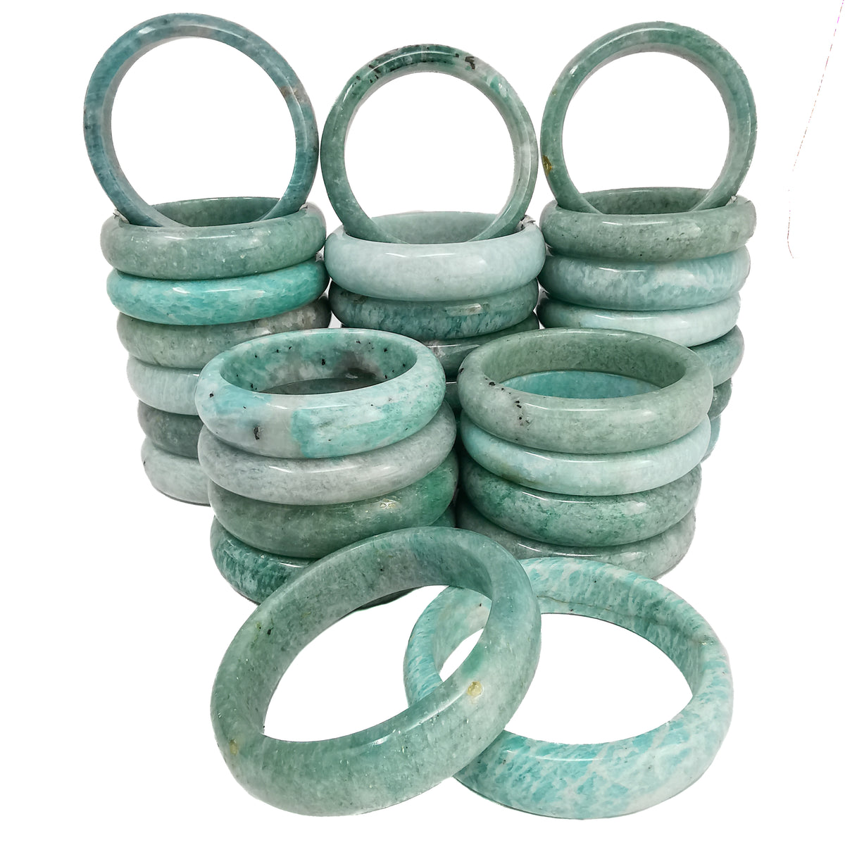 Amazonite bangle from Brazil – stacked bangles