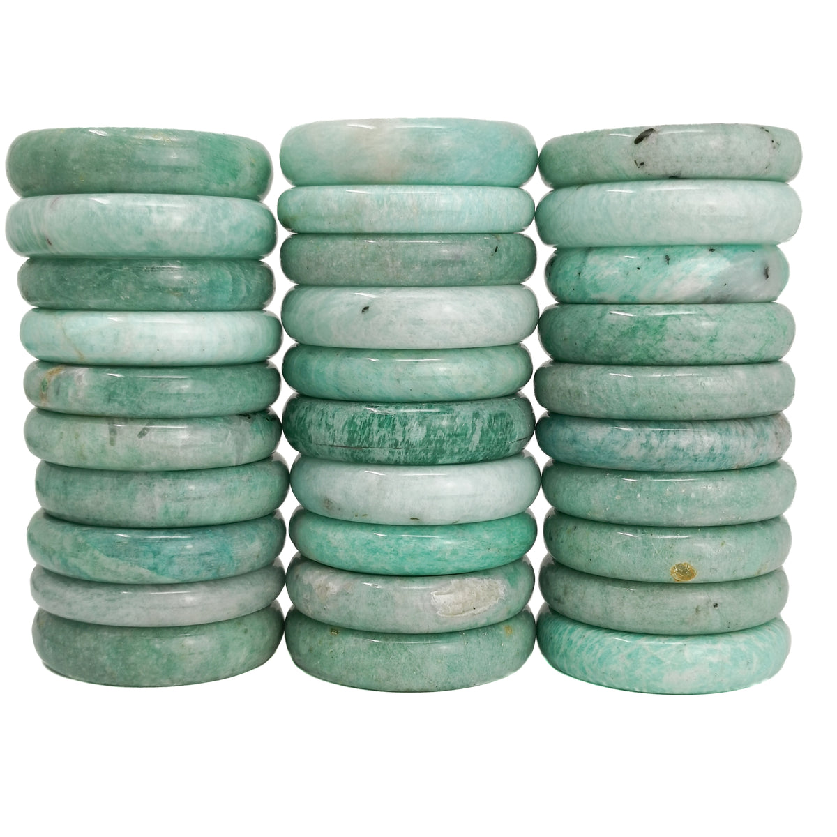 Amazonite bangle from Brazil – rows of bangles