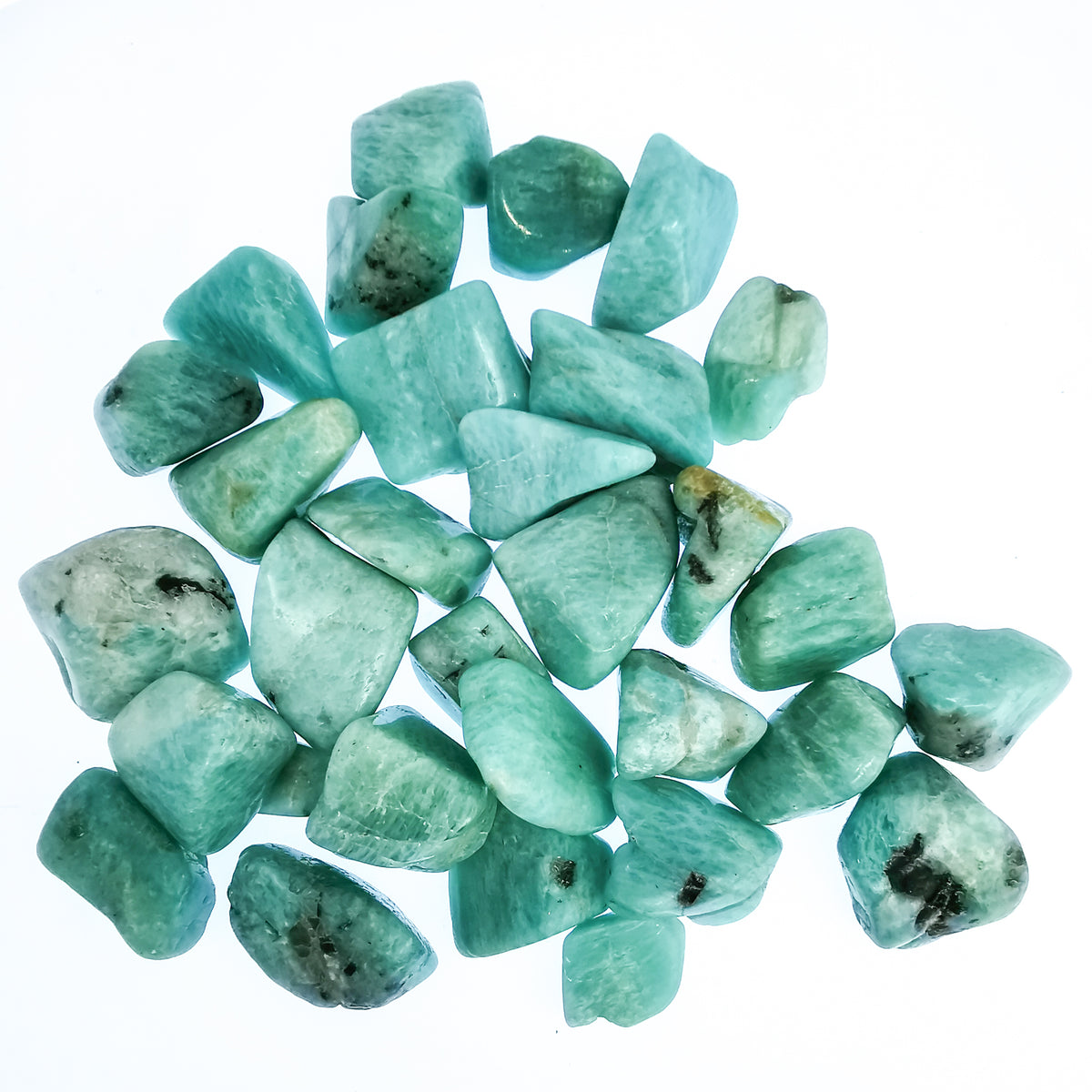 Amazonite tumble from Madagascar – group of tumbles