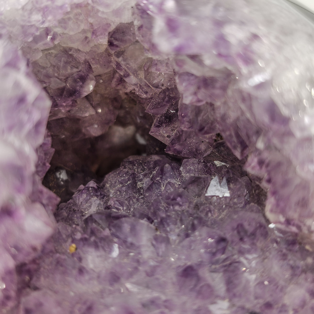 Amethyst Crystal sphere specimen, a variety of quartz, from Brazil.
