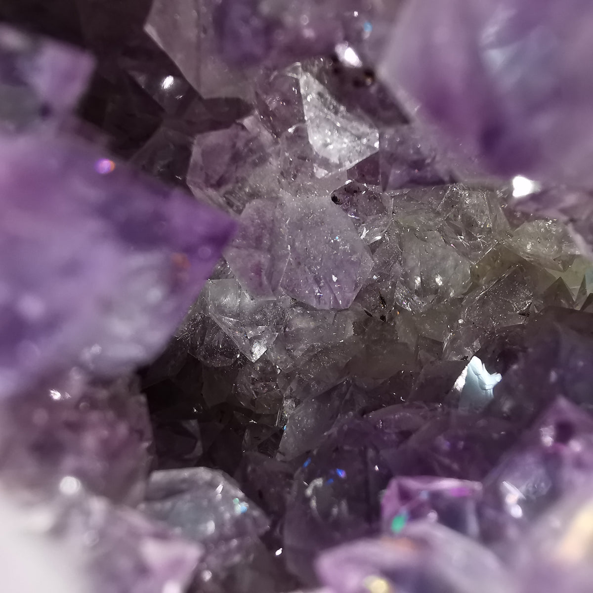 Amethyst Crystal sphere specimen, a variety of quartz, from Brazil.