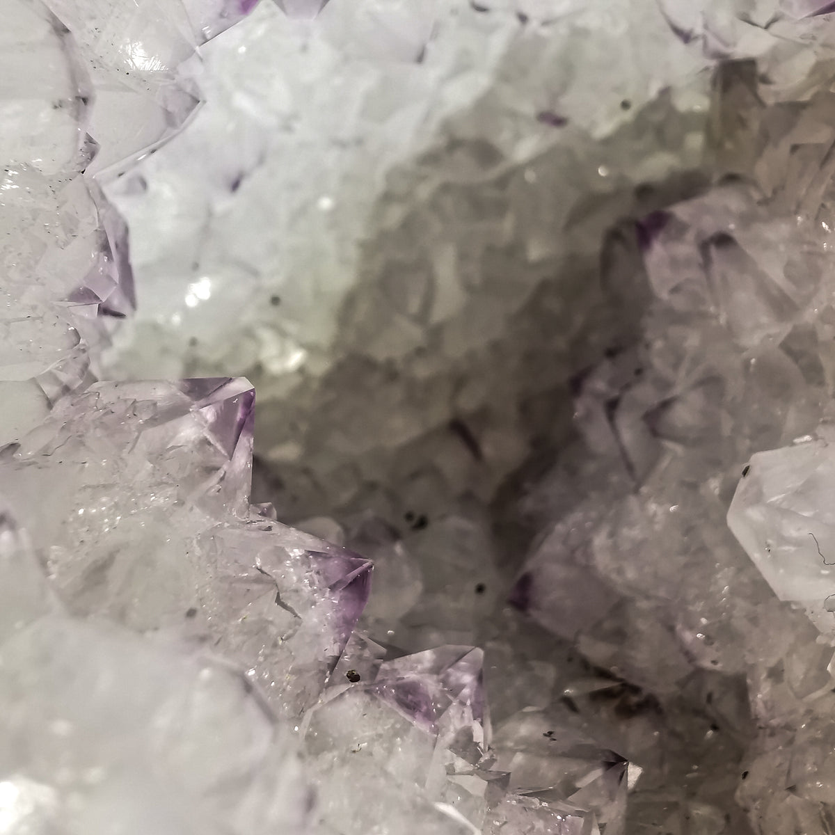 Amethyst Crystal sphere specimen, a variety of quartz, from Brazil.
