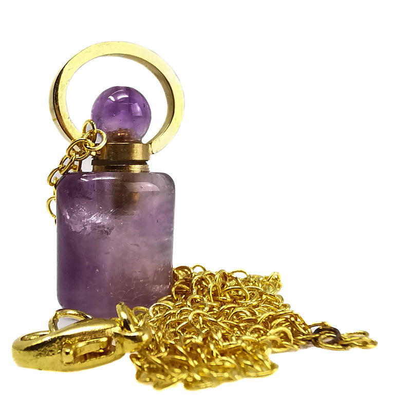Amethyst Perfume Bottle - Pendant