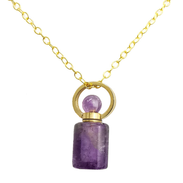 紫水晶香水瓶 - 吊坠