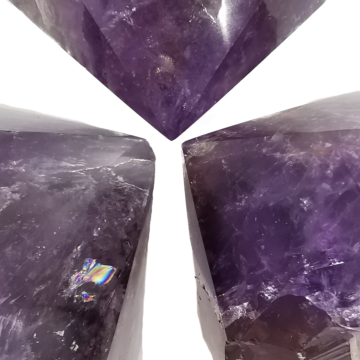 Amethyst power point, a variety of quartz, from Brazil.