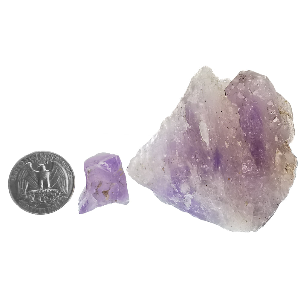 Amethyst rough, a variety of quartz.