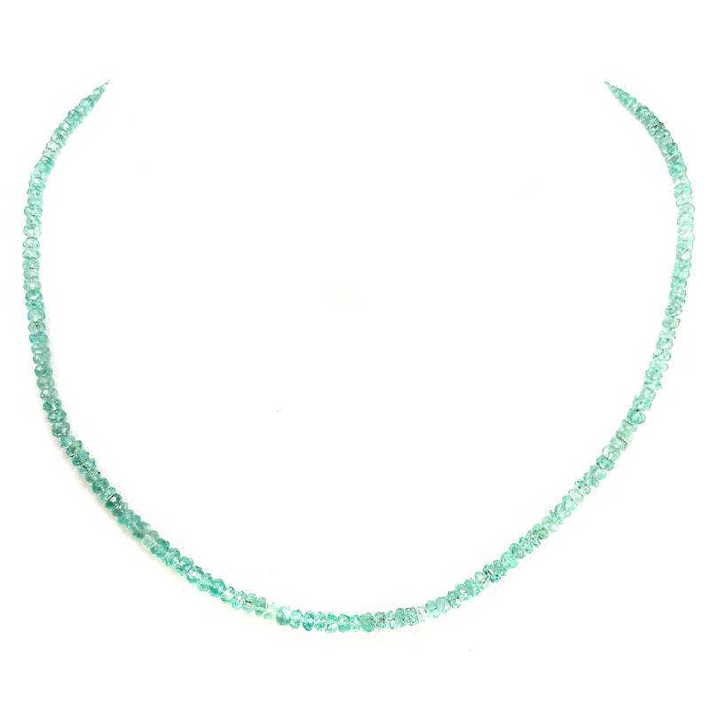 Blue Apatite - Facet - Bead Necklace