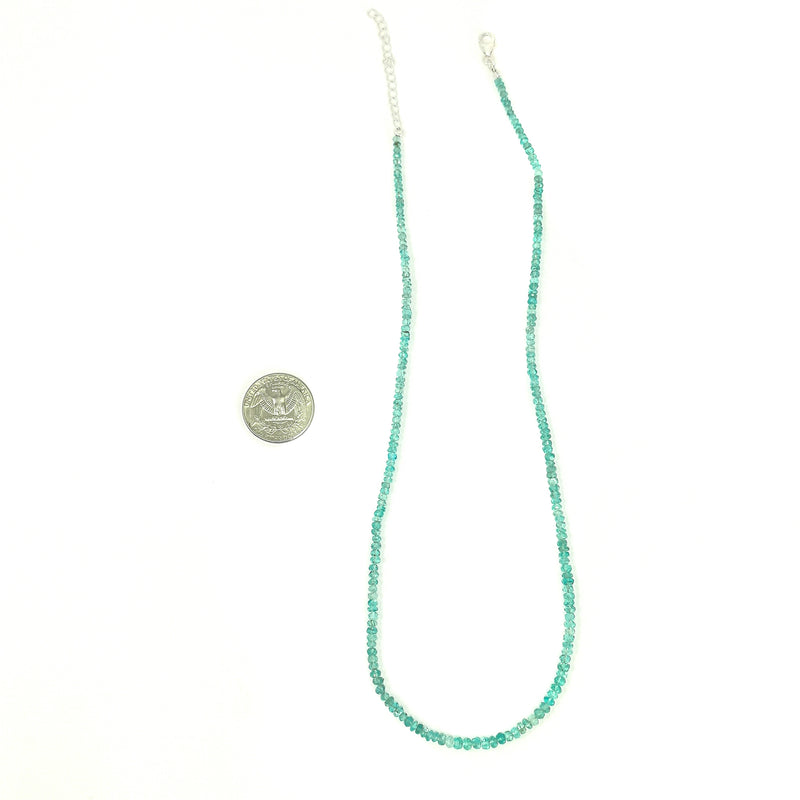 Blue Apatite - Facet - Bead Necklace