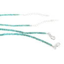 蓝色磷灰石 - 刻面 - 珠项链