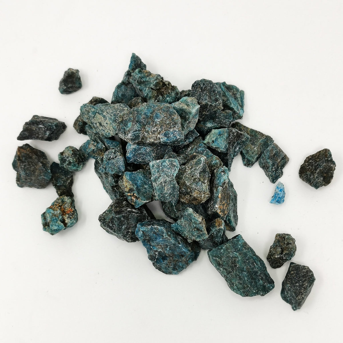 Blue Apatite specimen from Anosy region, Madagascar.