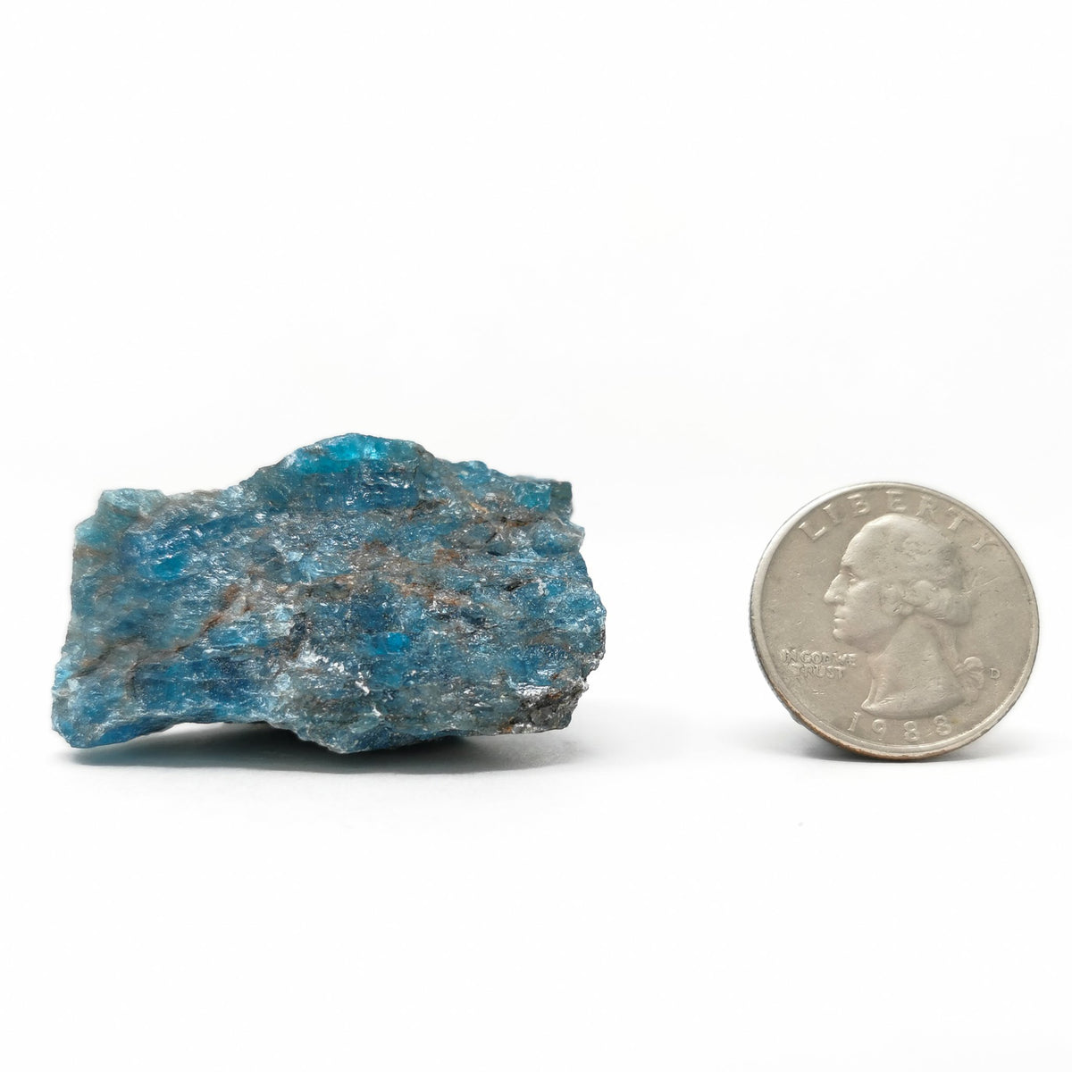 Blue Apatite specimen from Anosy region, Madagascar.