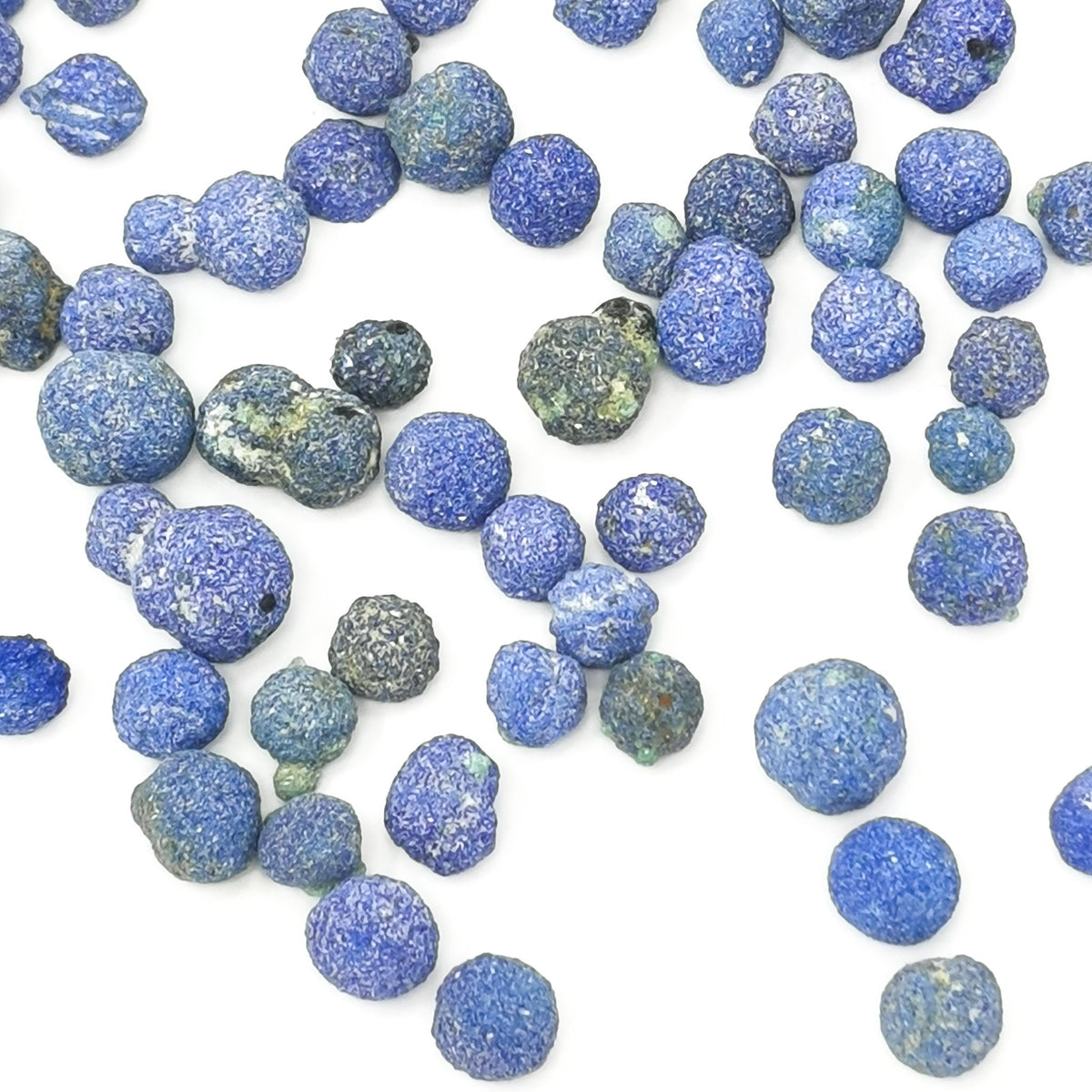 Azurite Blueberries specimen, a copper carbonate, from Morenci, Arizona, USA.