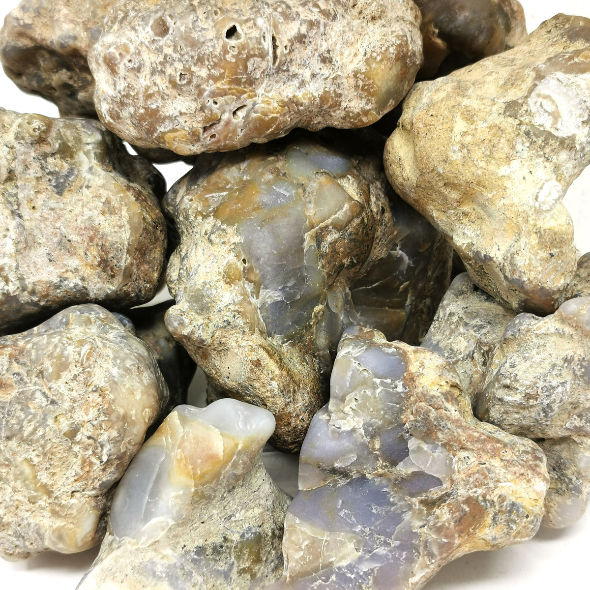Arrow Stone Agate rough, a variety of chalcedony, from Cache Creek, British Columbia, Canada.
