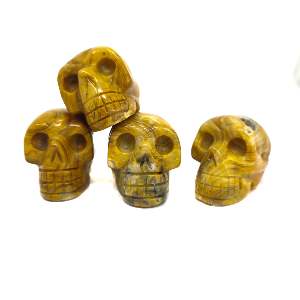 Crazy Lace Agate skull.
