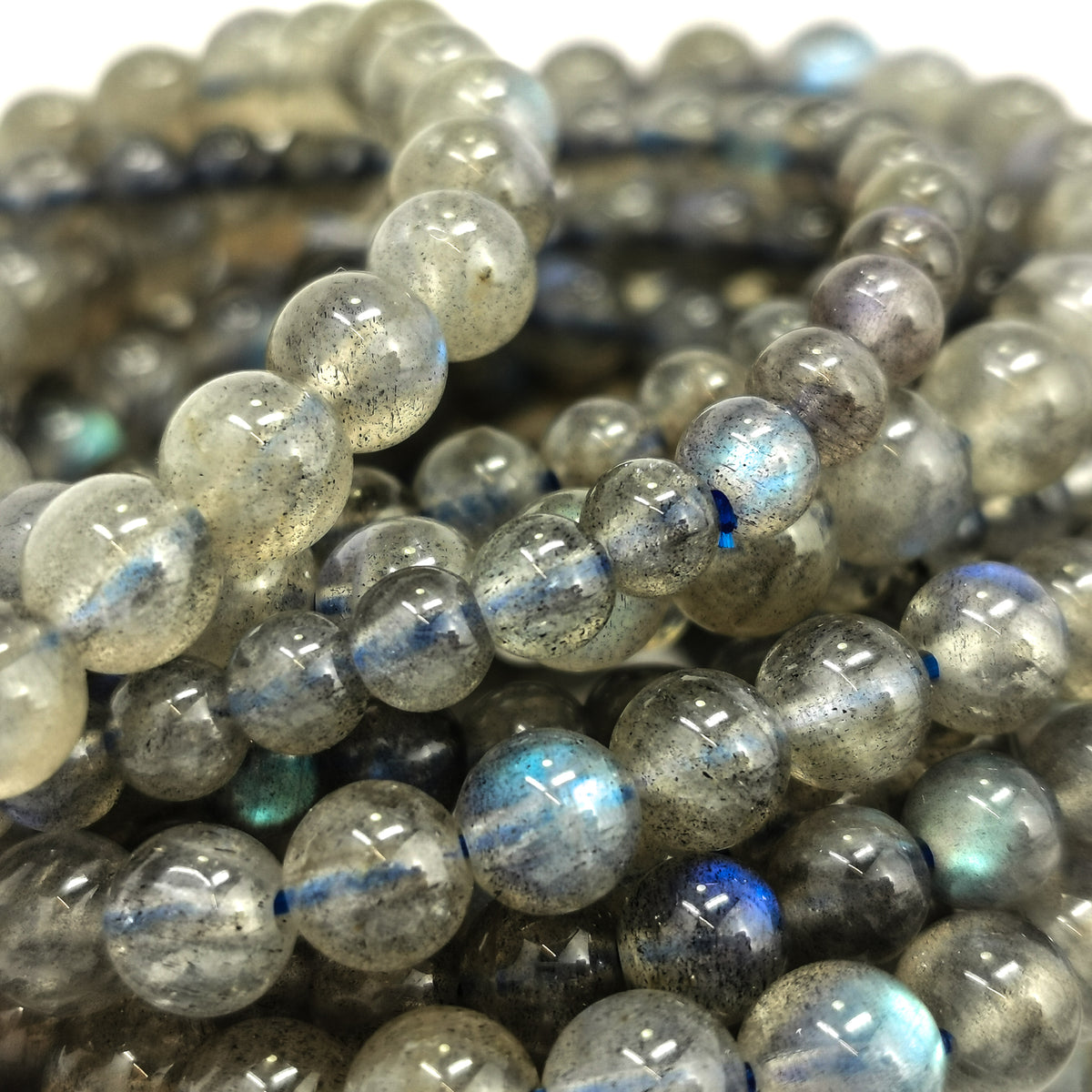 Labradorite Round bead bracelet.