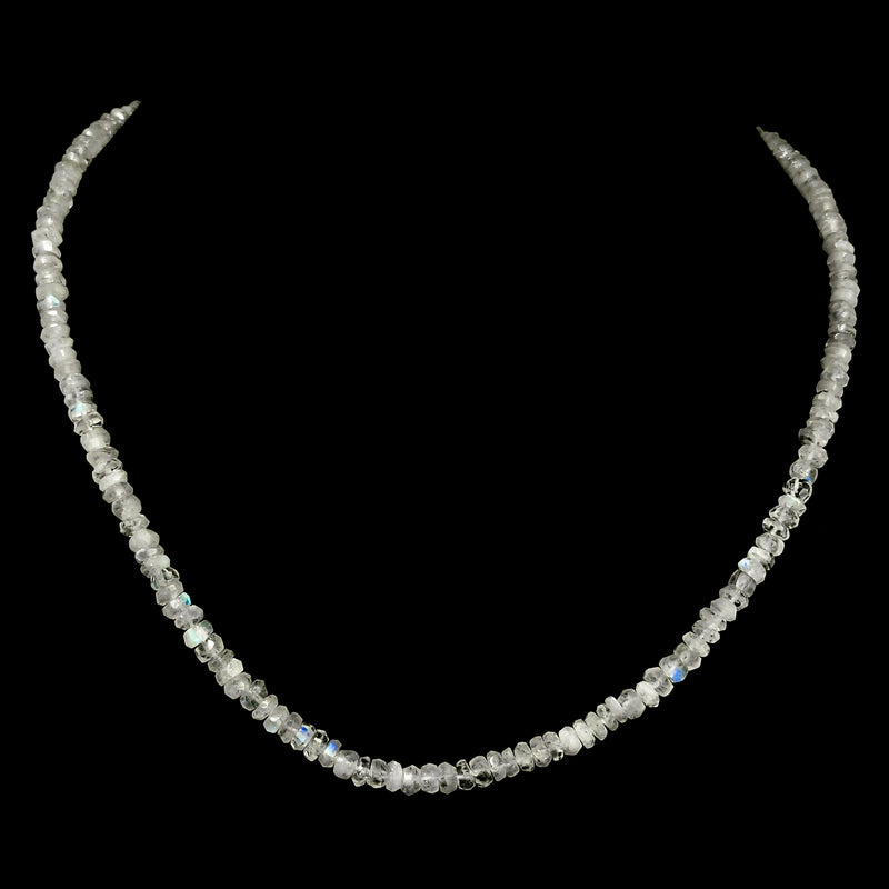 Moonstone - Facet Bead Necklace