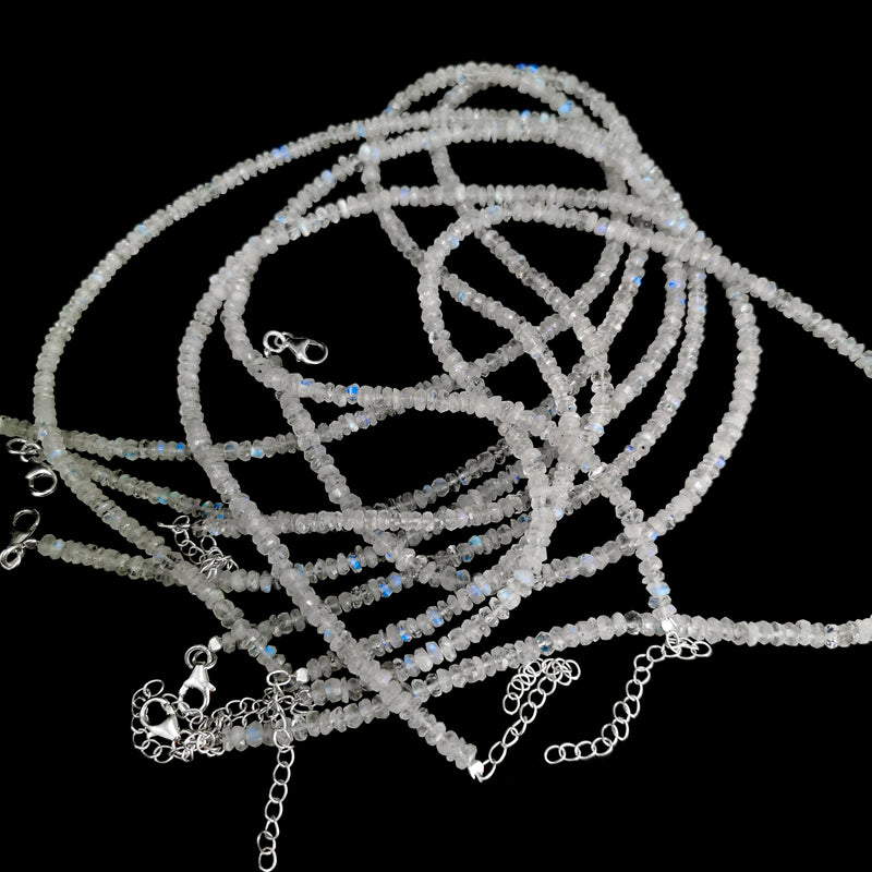 Moonstone - Facet Bead Necklace